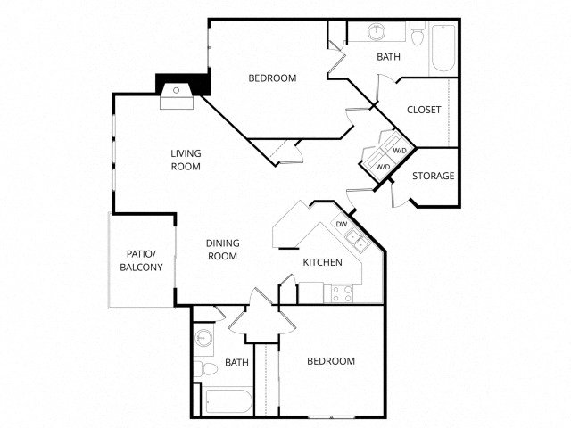 Floor-plan diagram at The Hawthorne.