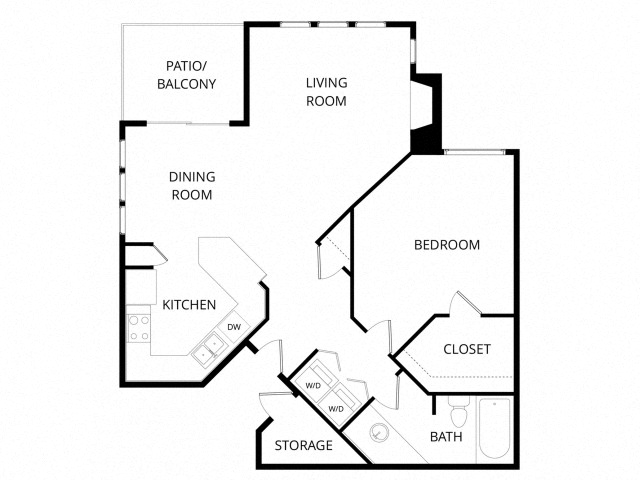 Floor-plan diagram at The Hawthorne.