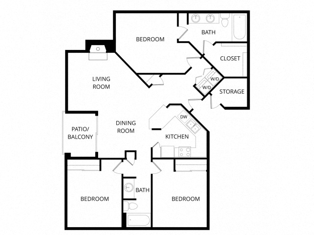 Floor-plan diagram at The Hawthorne.