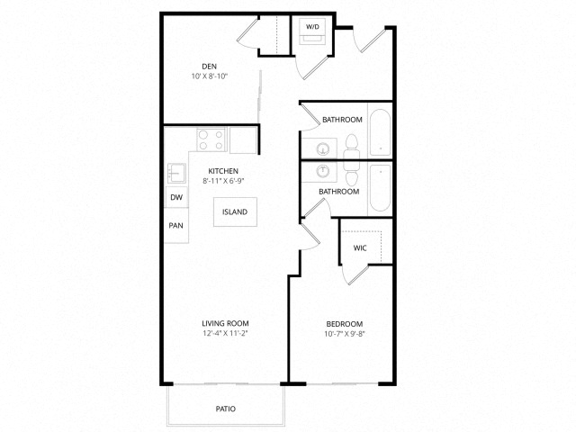 Uptown 1 with Den floor plan