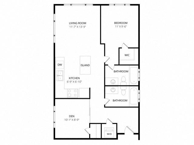 Uptown 2 with Den floor plan