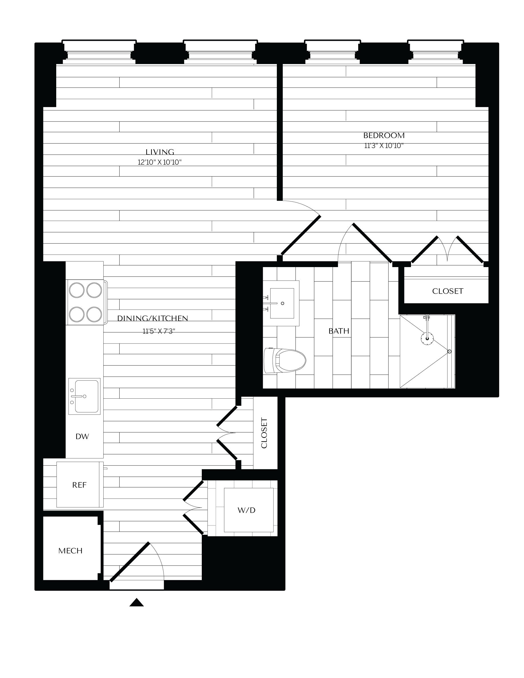 Floorplan image of unit 1113