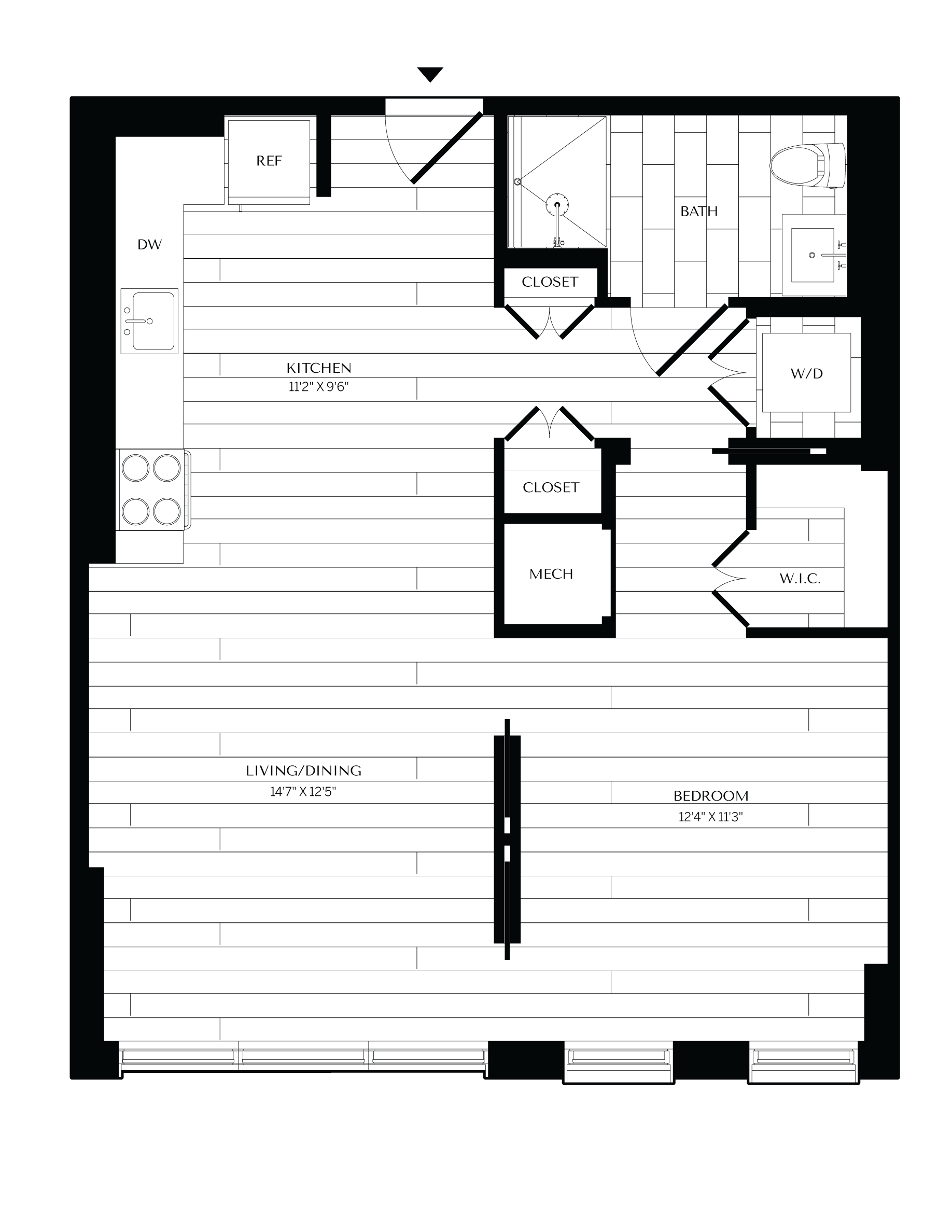 Floorplan image of unit 1112