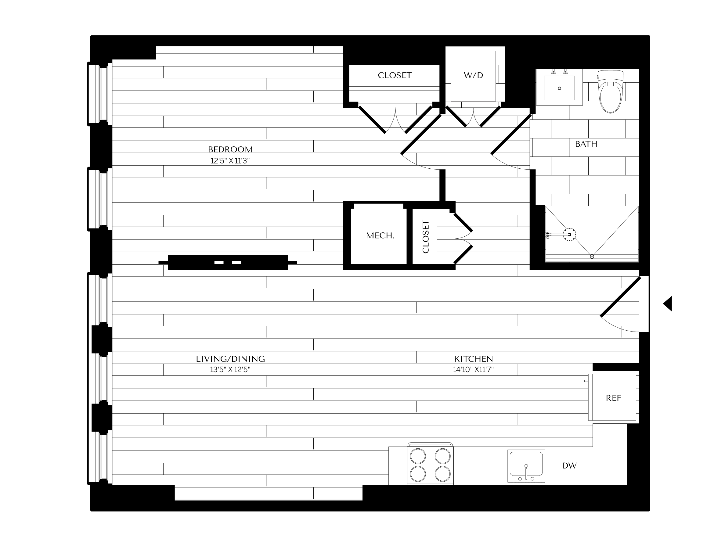 Floorplan image of unit 1103