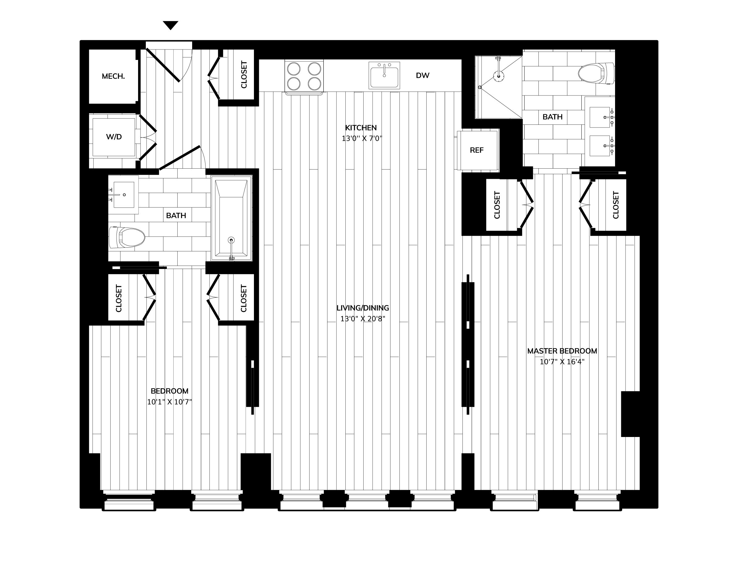 Floorplan image of unit 0918