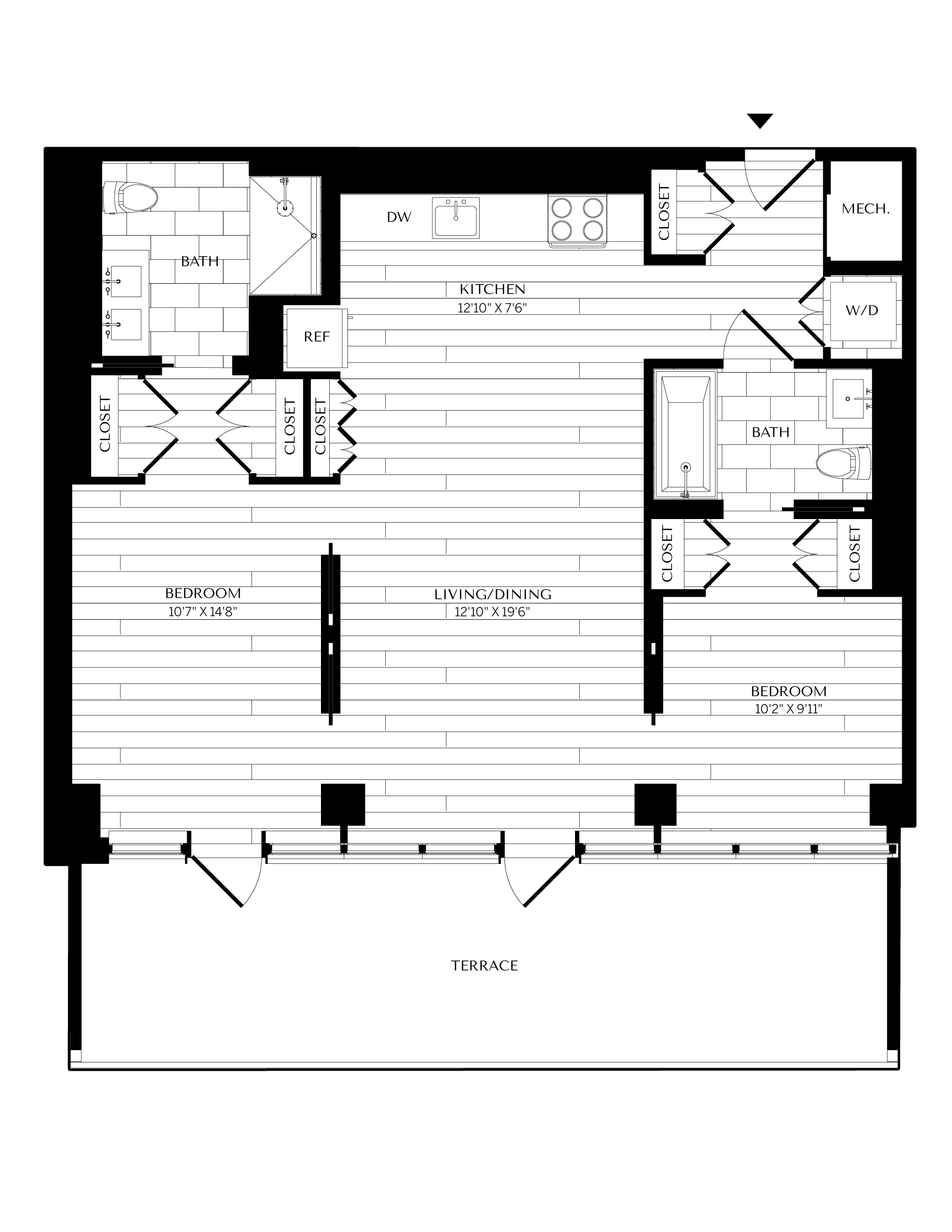 Floorplan image of unit 1201