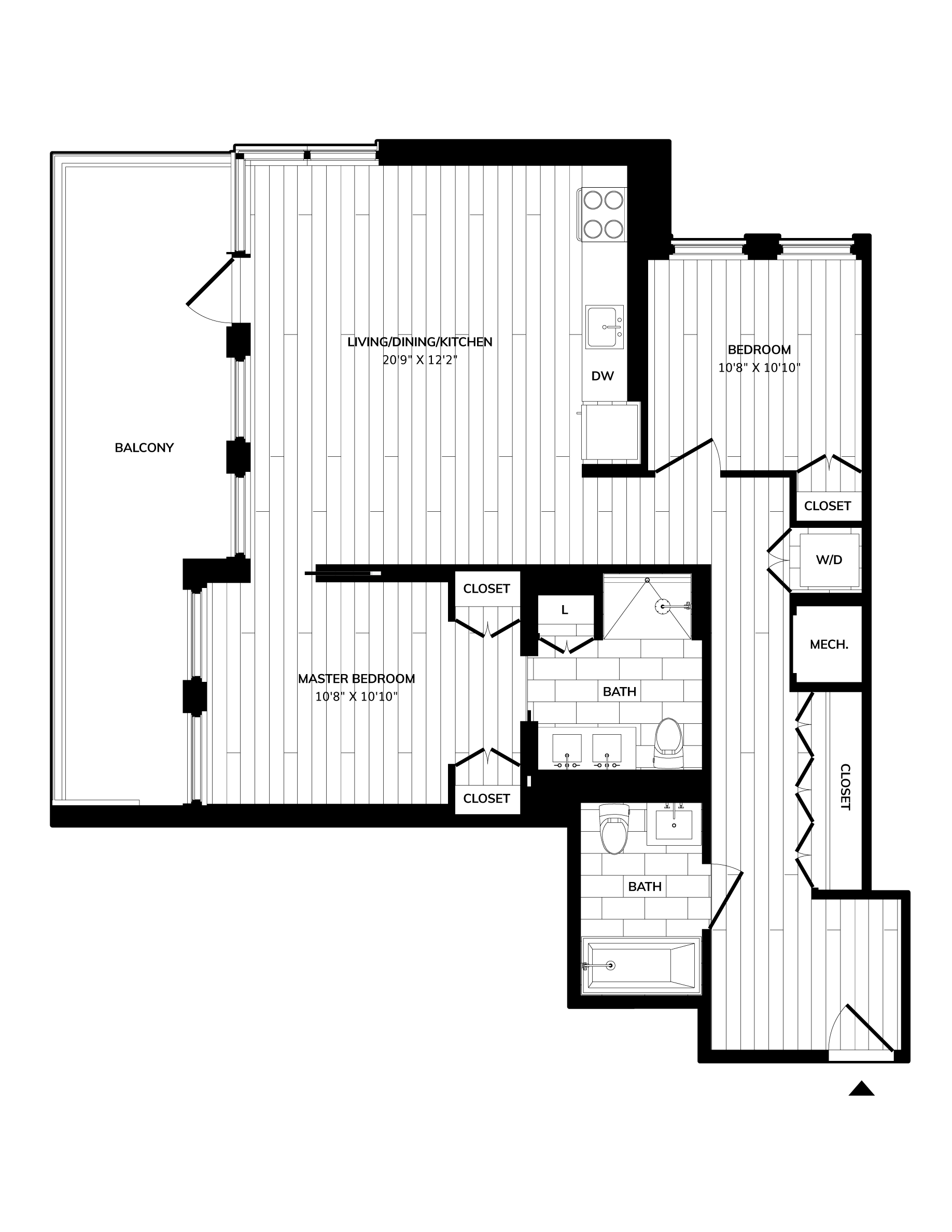 Floorplan image of unit 0801