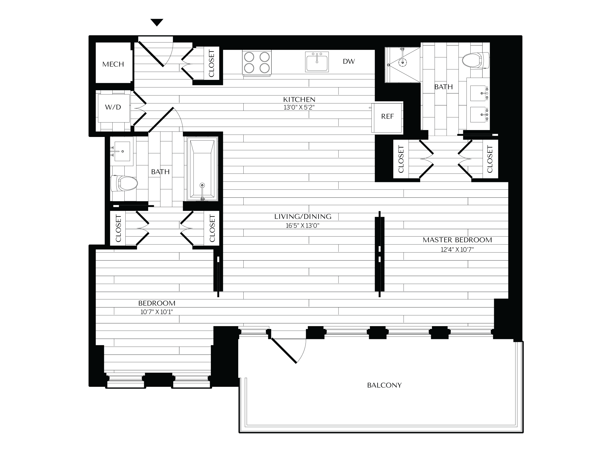 Floorplan image of unit 0516