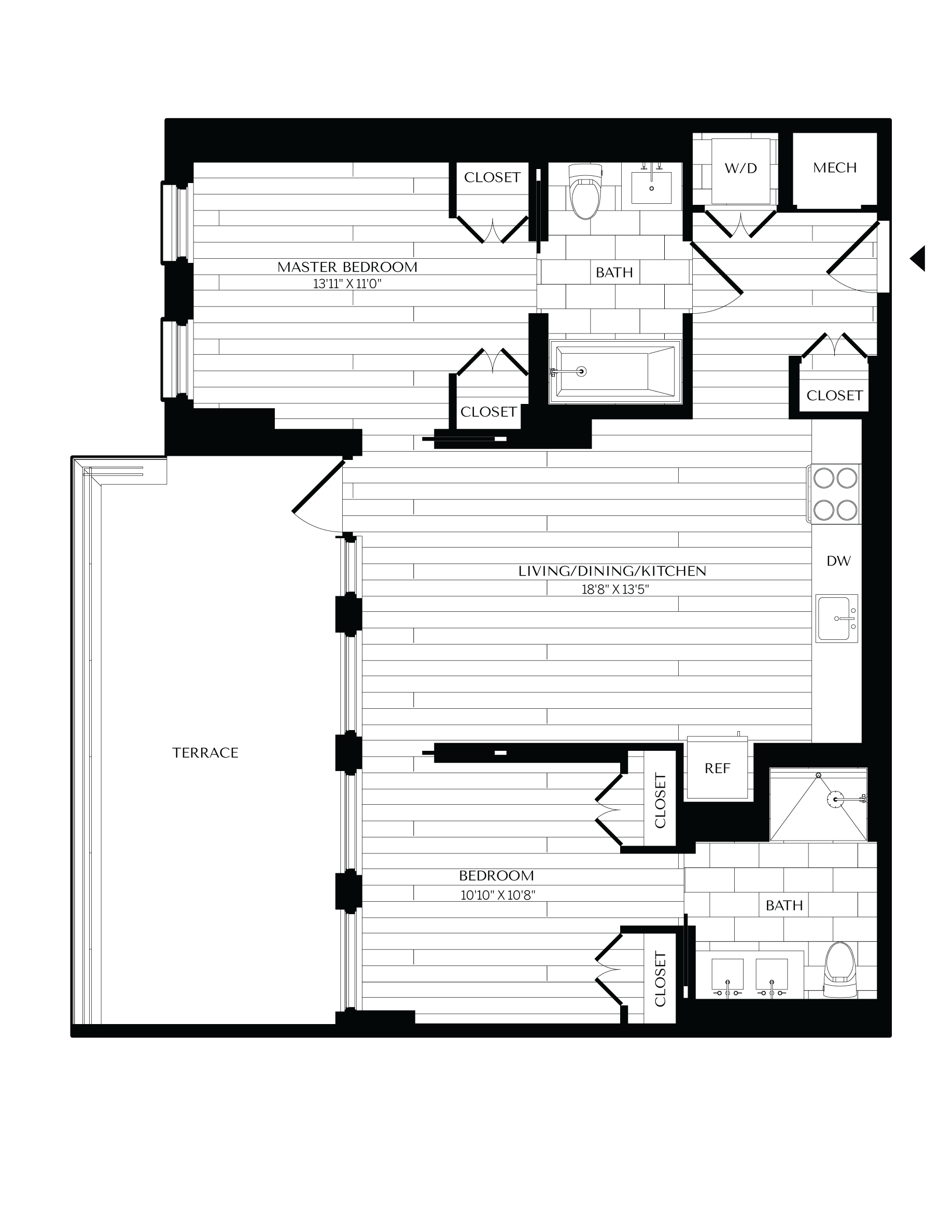 Floorplan image of unit 0505