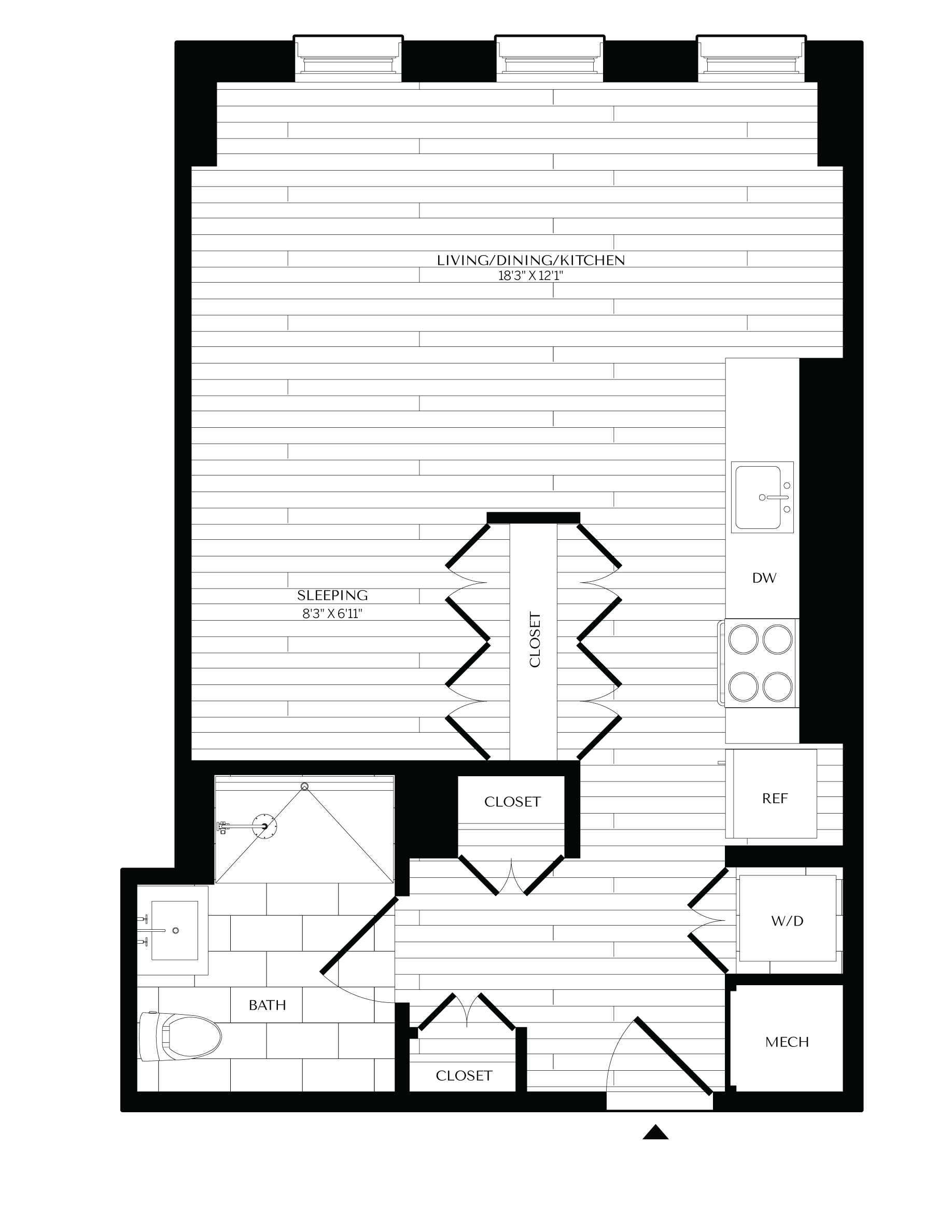 Floorplan image of unit 0509