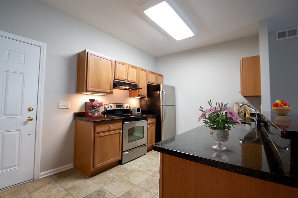 Stainless steel appliances.