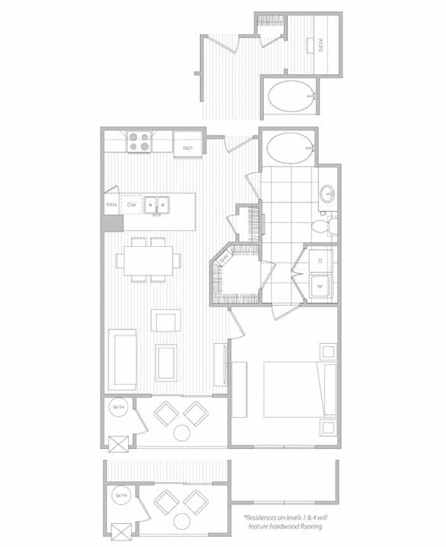 floor plan image of apartment 5108