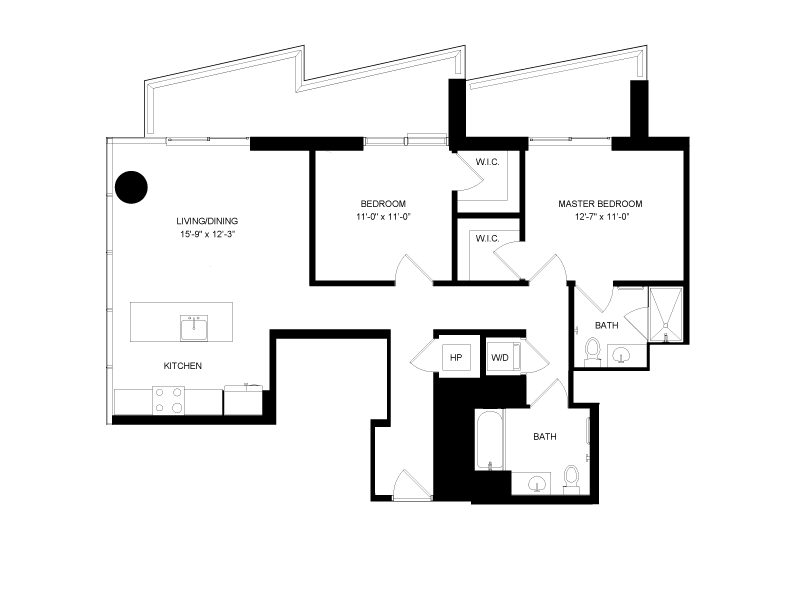 Floorplan image of unit 2802