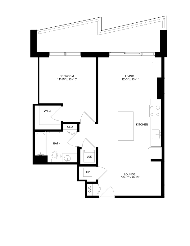 Floorplan image of unit 1206