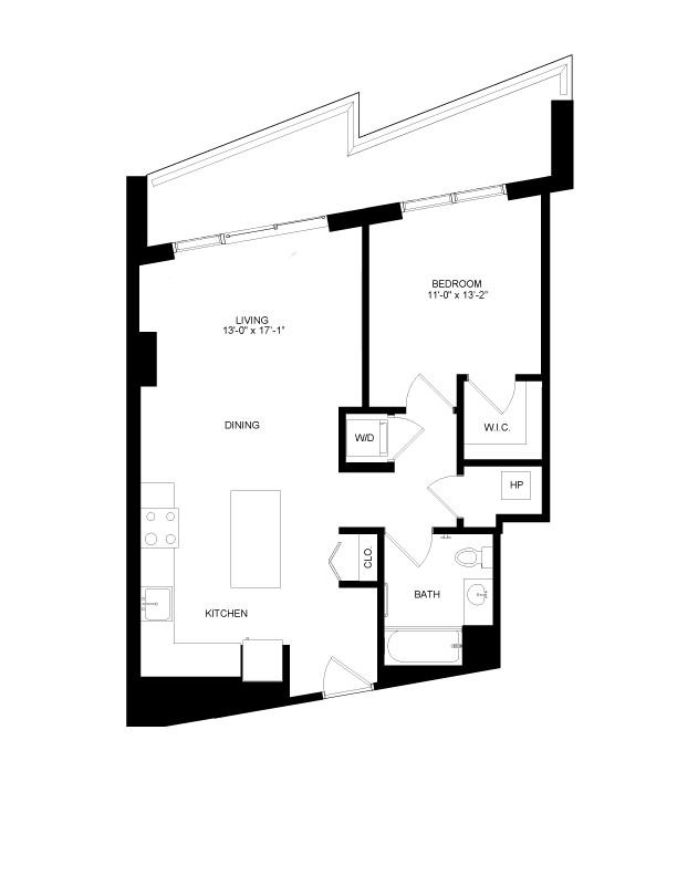 Floorplan image of unit 1608