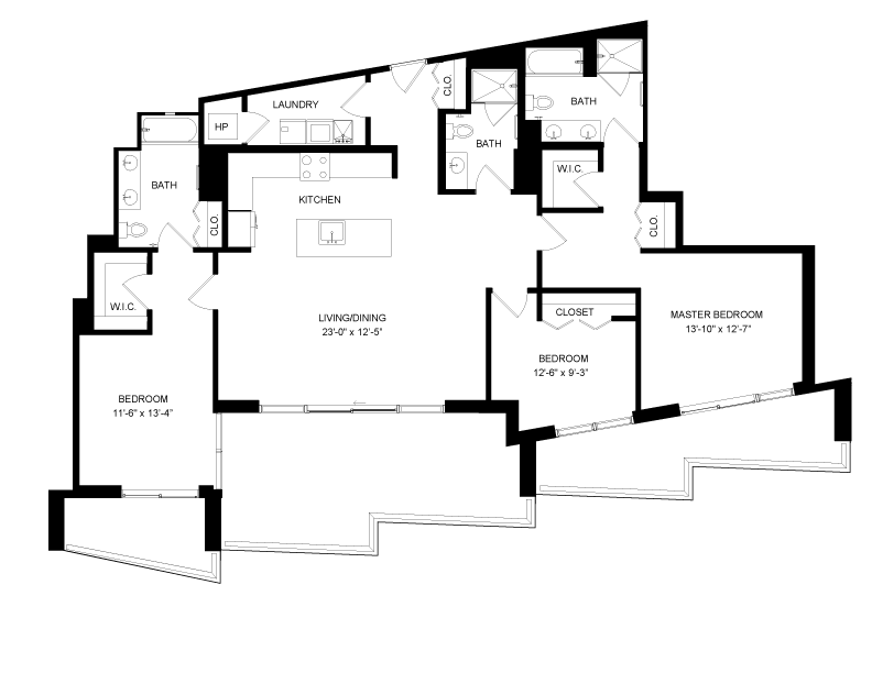 Floorplan image of unit 2711A