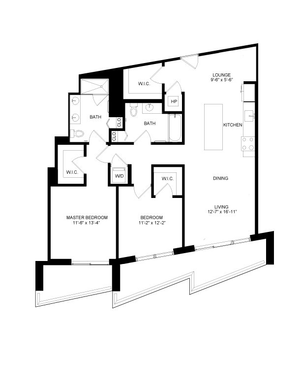 Floorplan image of unit 0711