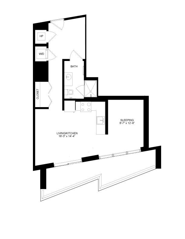 Floorplan image of unit 2313