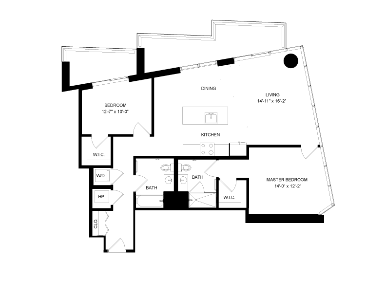 Floorplan image of unit 3116B
