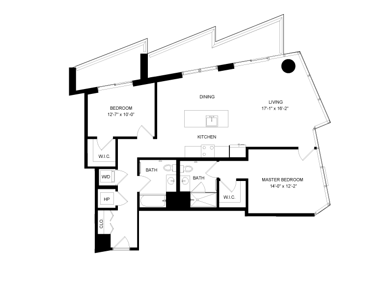 Floorplan image of unit 1016