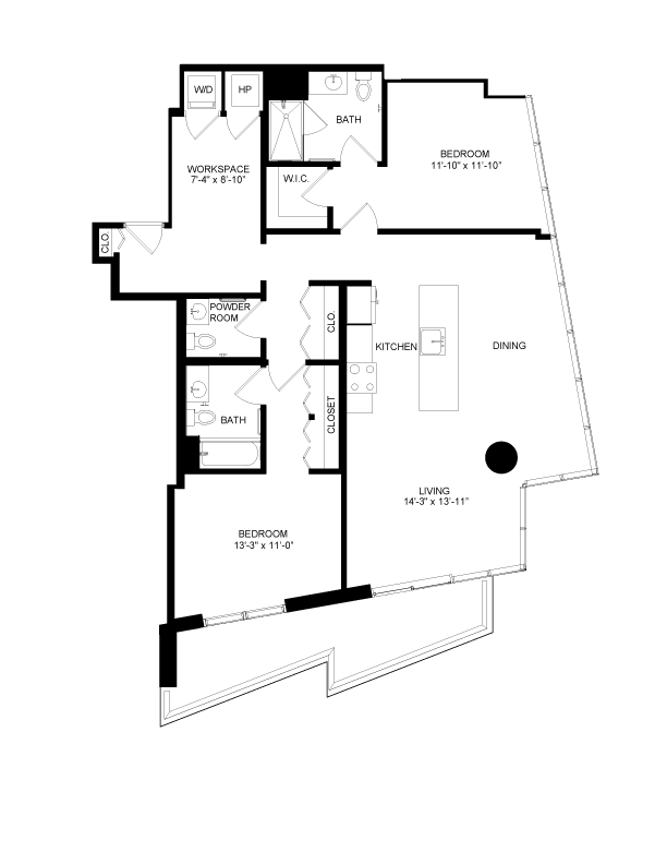 Floorplan image of unit 1817