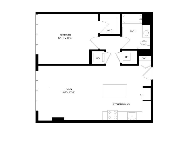 Floorplan image of unit 0203