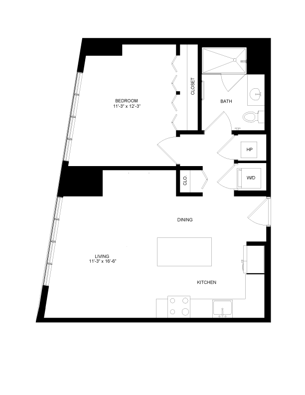 Floorplan image of unit 0205
