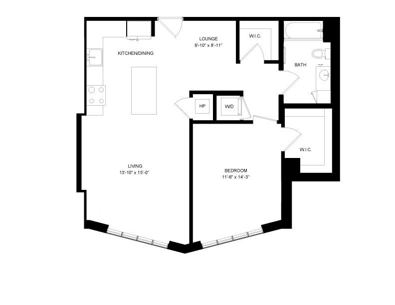 Floorplan image of unit 0215