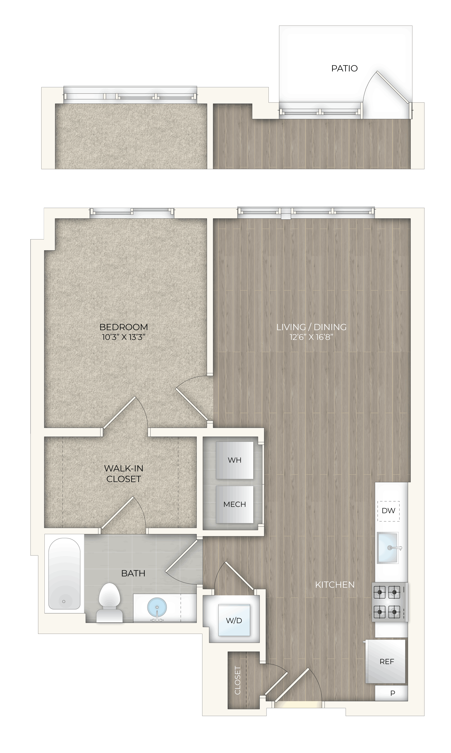 floor plan image of apartment 219S