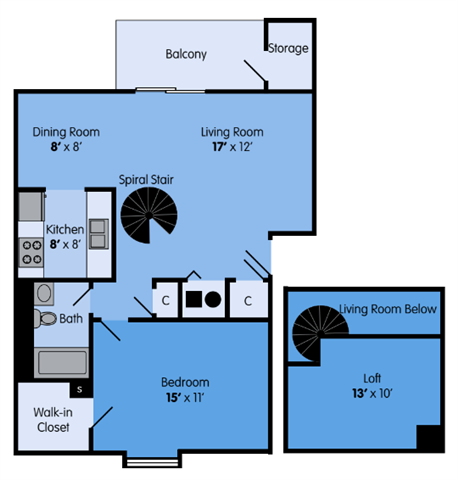 THE ASH LOFT (1.10 C) floor plan