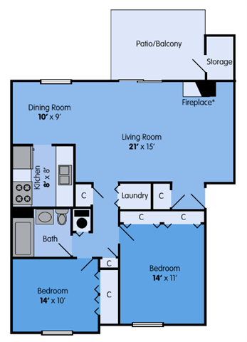 THE ASPEN (2.10 B) floor plan