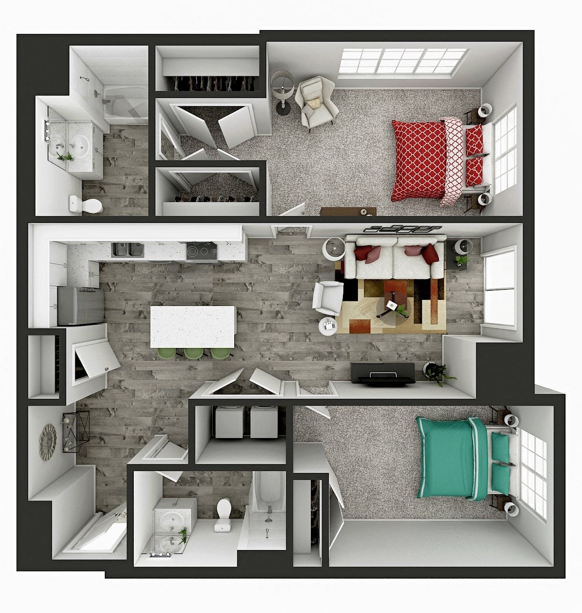 2 Bedrooms Redwood