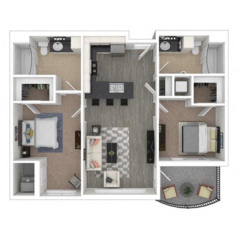 Heritage Floor Plan Heritage Floor Plan at Studio One Apartments, Michigan