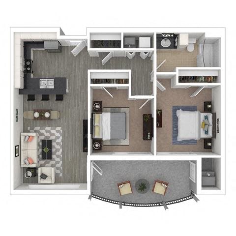 Wayne Floor Plan Wayne Floor Plan at Studio One Apartments, Detroit, MI