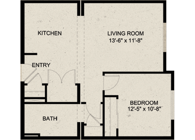 ONE BEDROOM floor plan