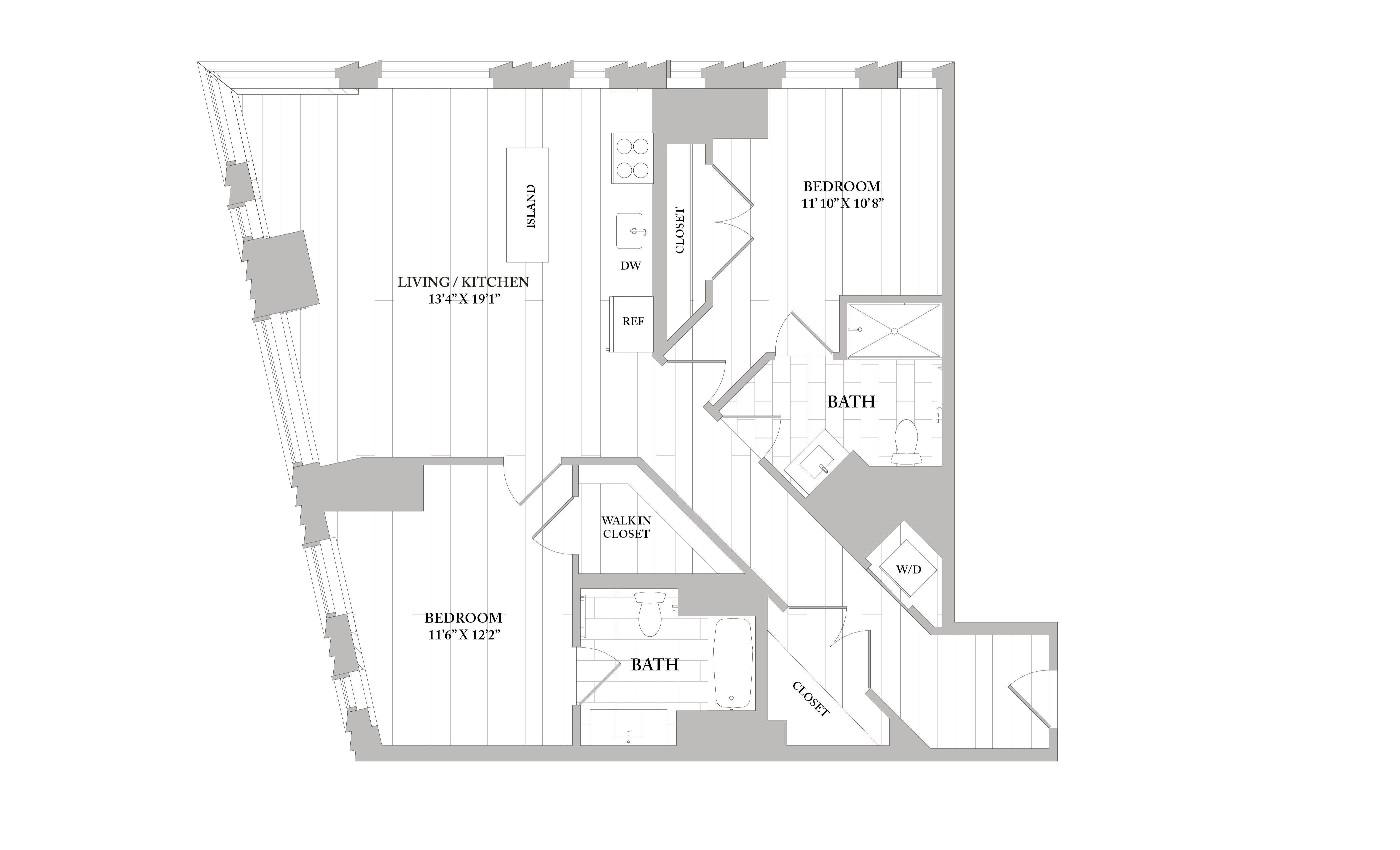 Apartment 1711 floorplan