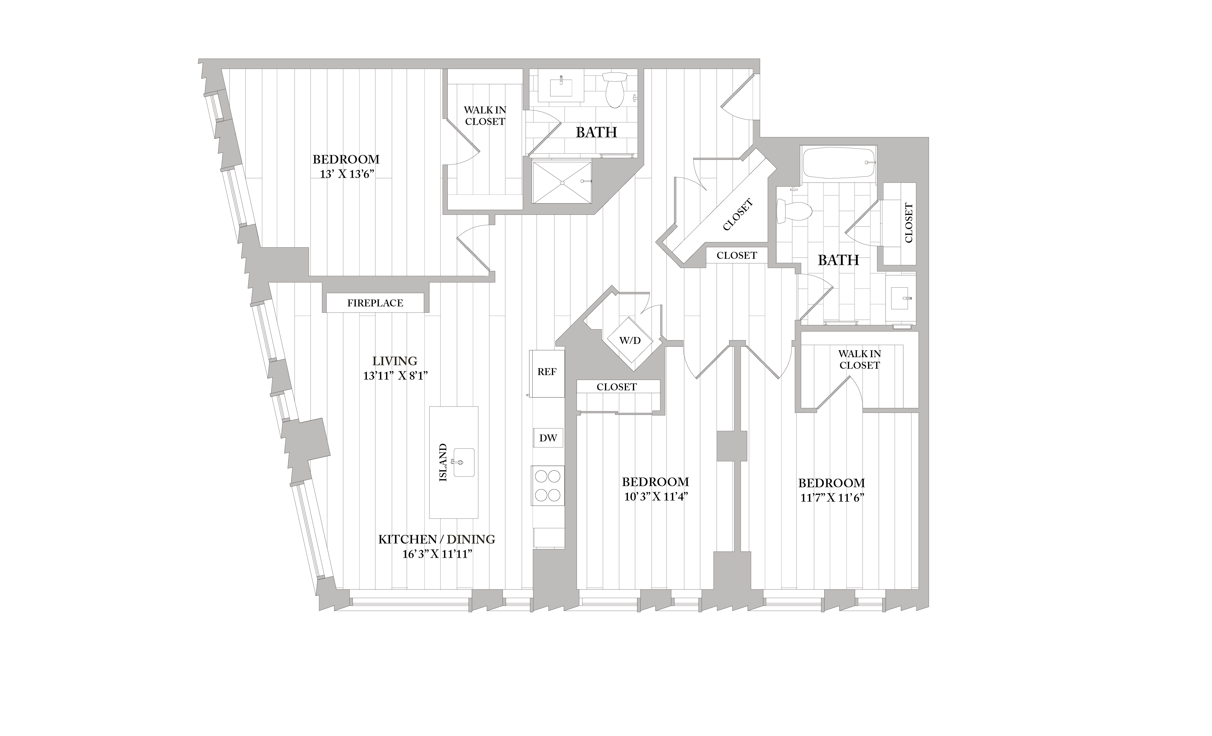 Apartment 3402 floorplan