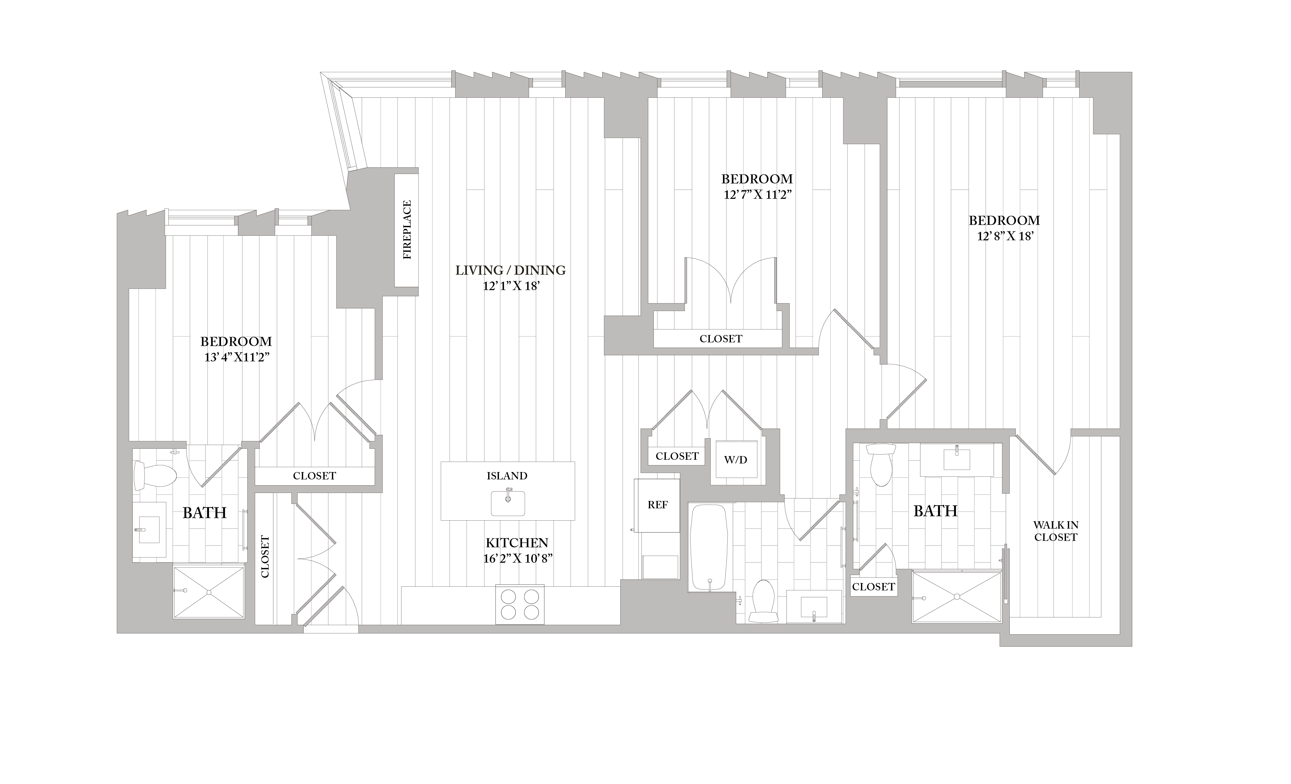 Apartment 3405 floorplan