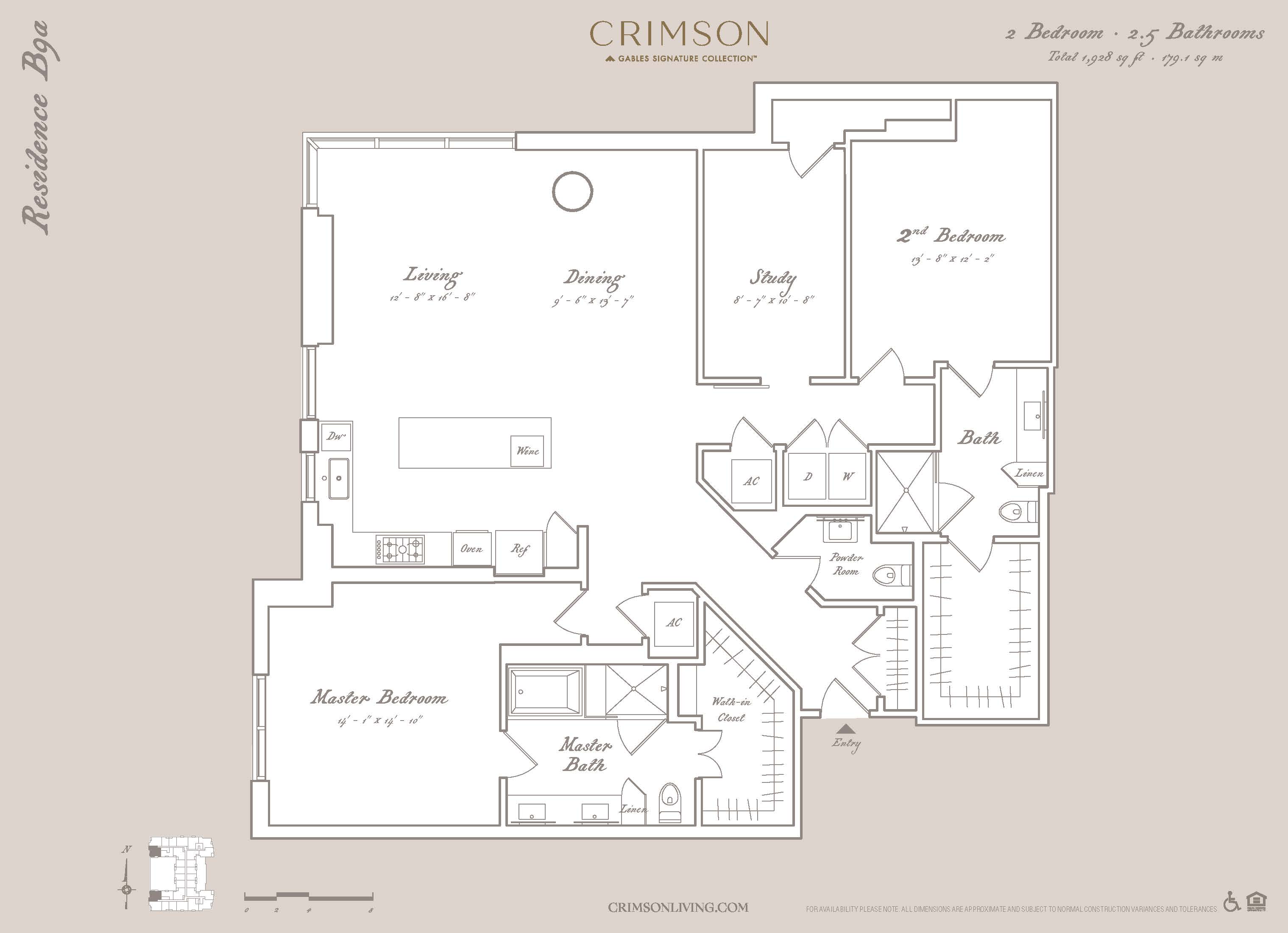 Residence B9A with study floor plan