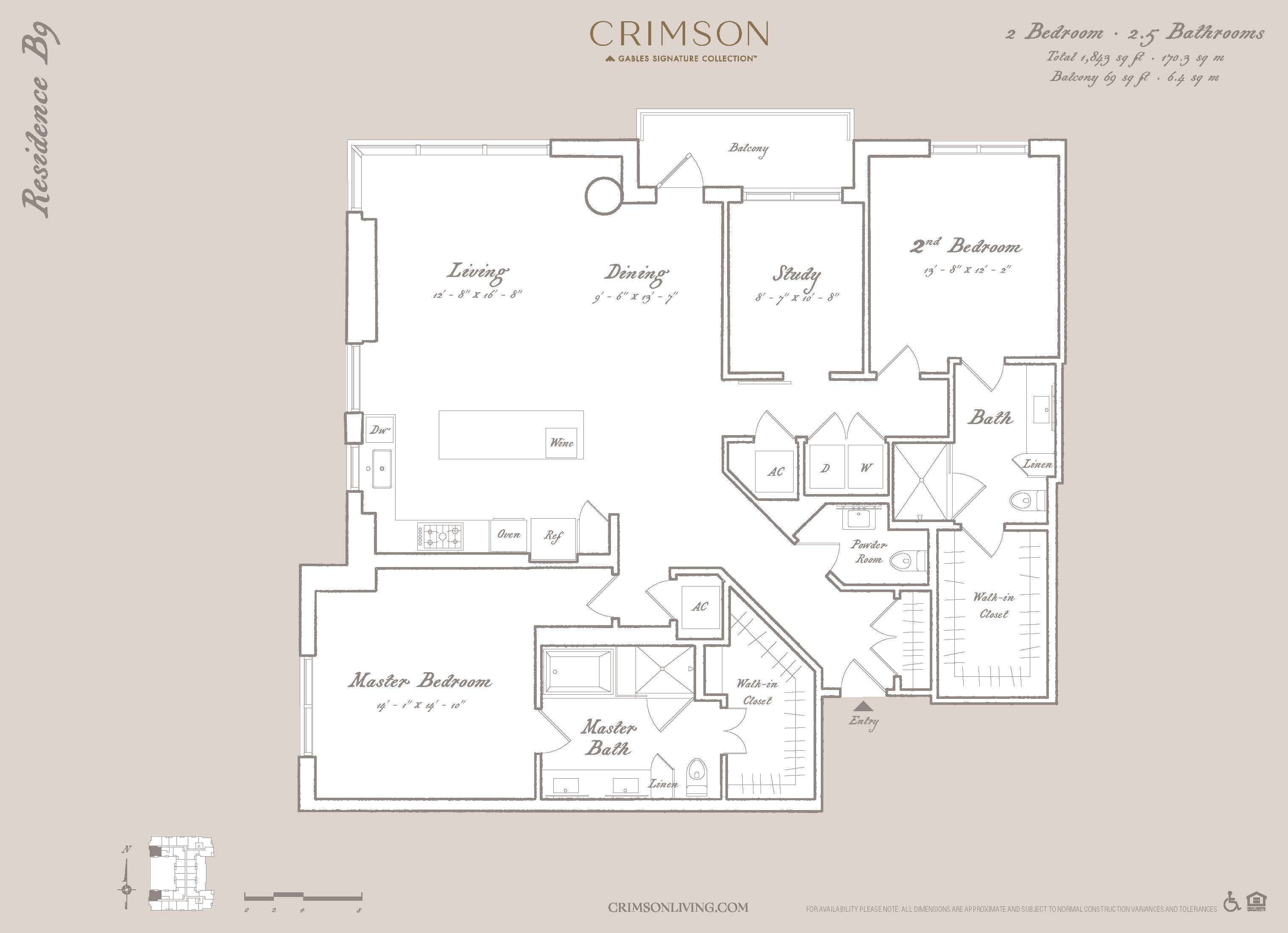 Residence B9B with study floor plan