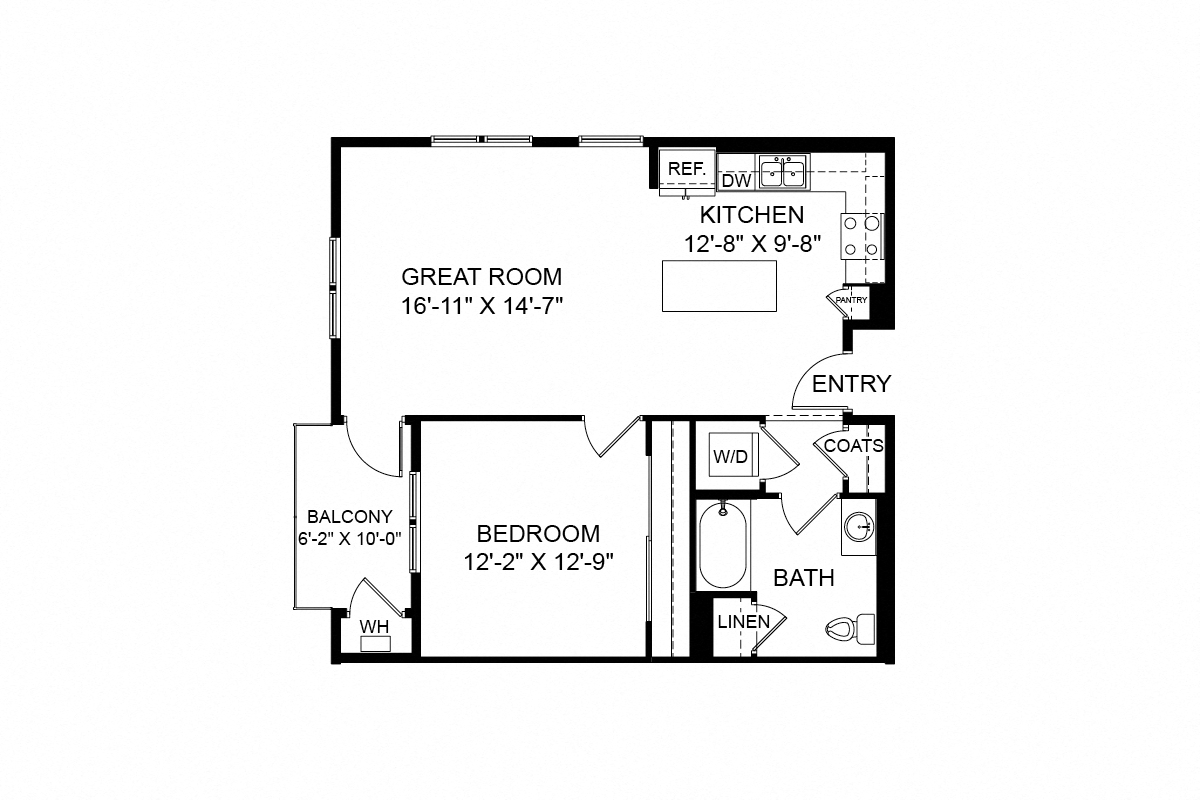 Floor Plans of Campus Oaks Apartments in Roseville, CA