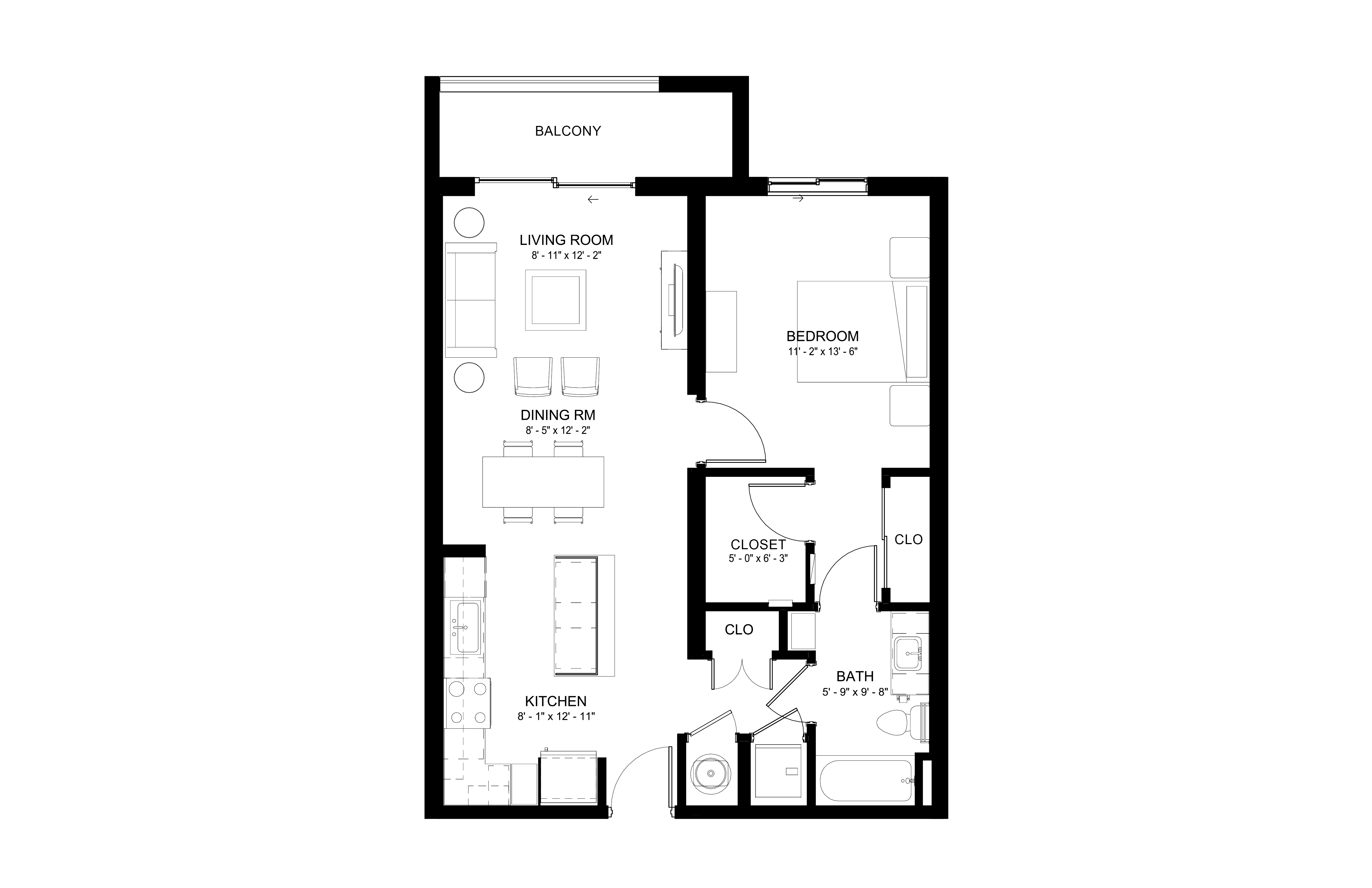 Apartment 522 floorplan