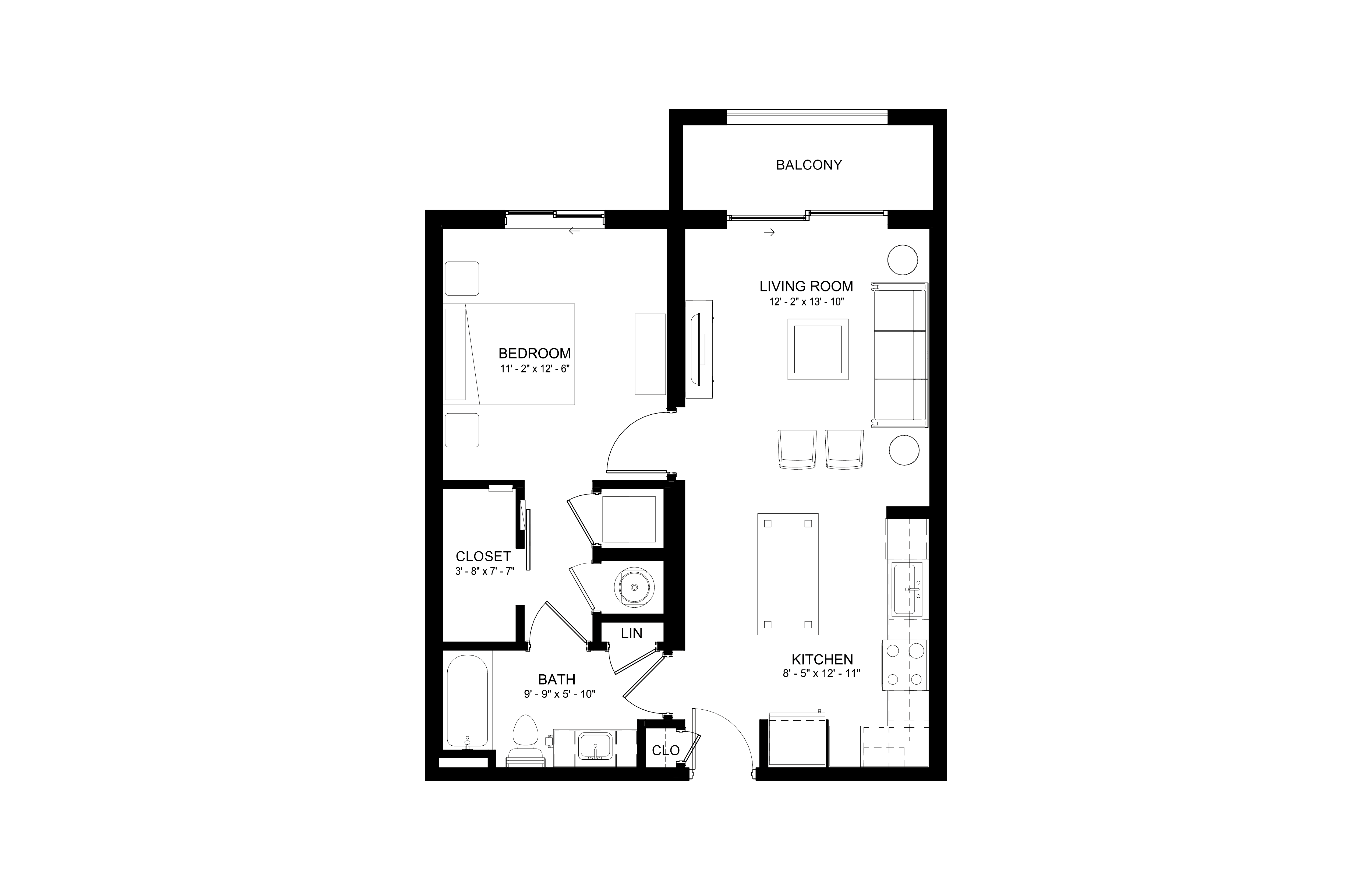 Apartment 624 floorplan