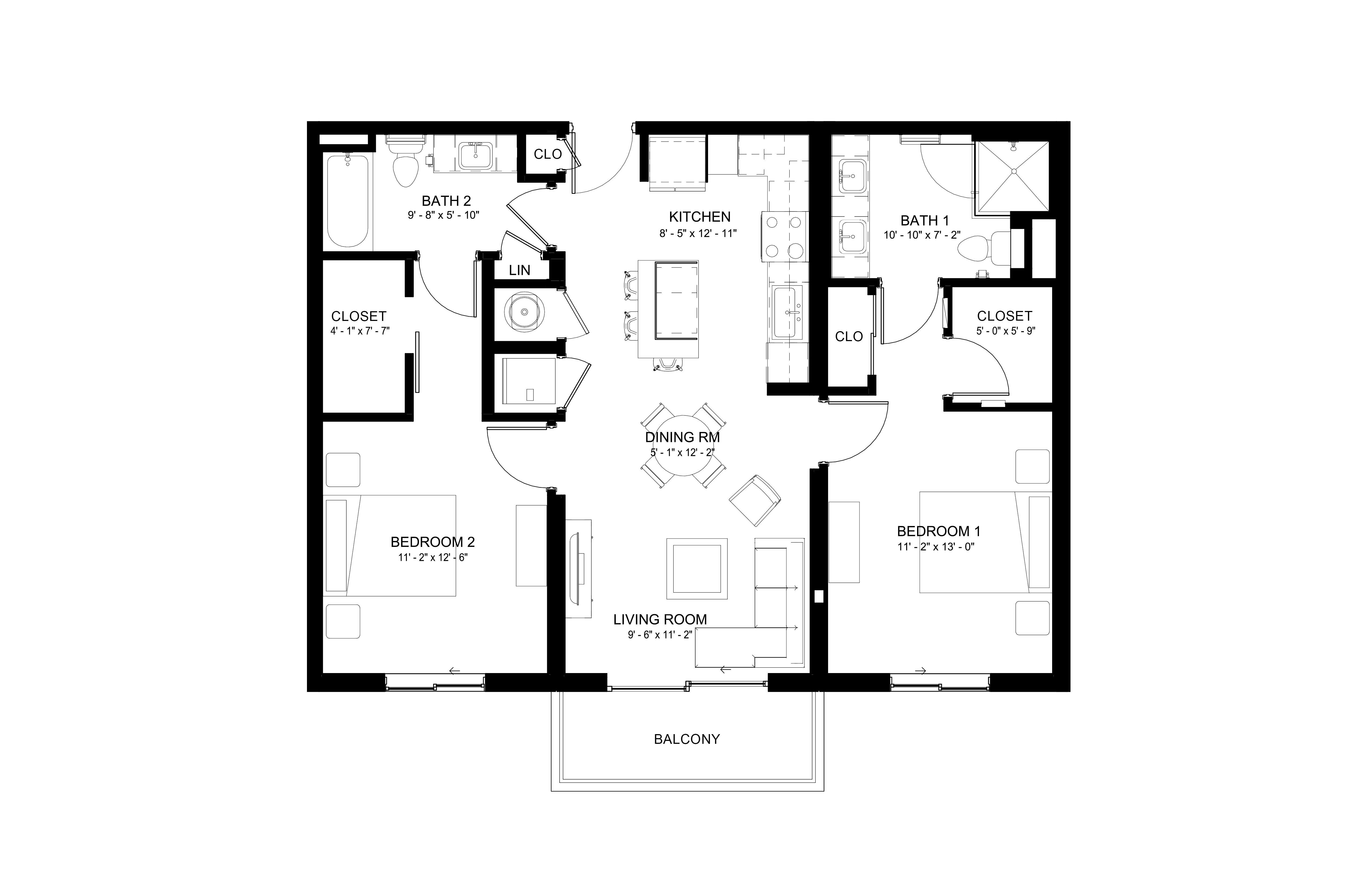 Apartment 118 floorplan