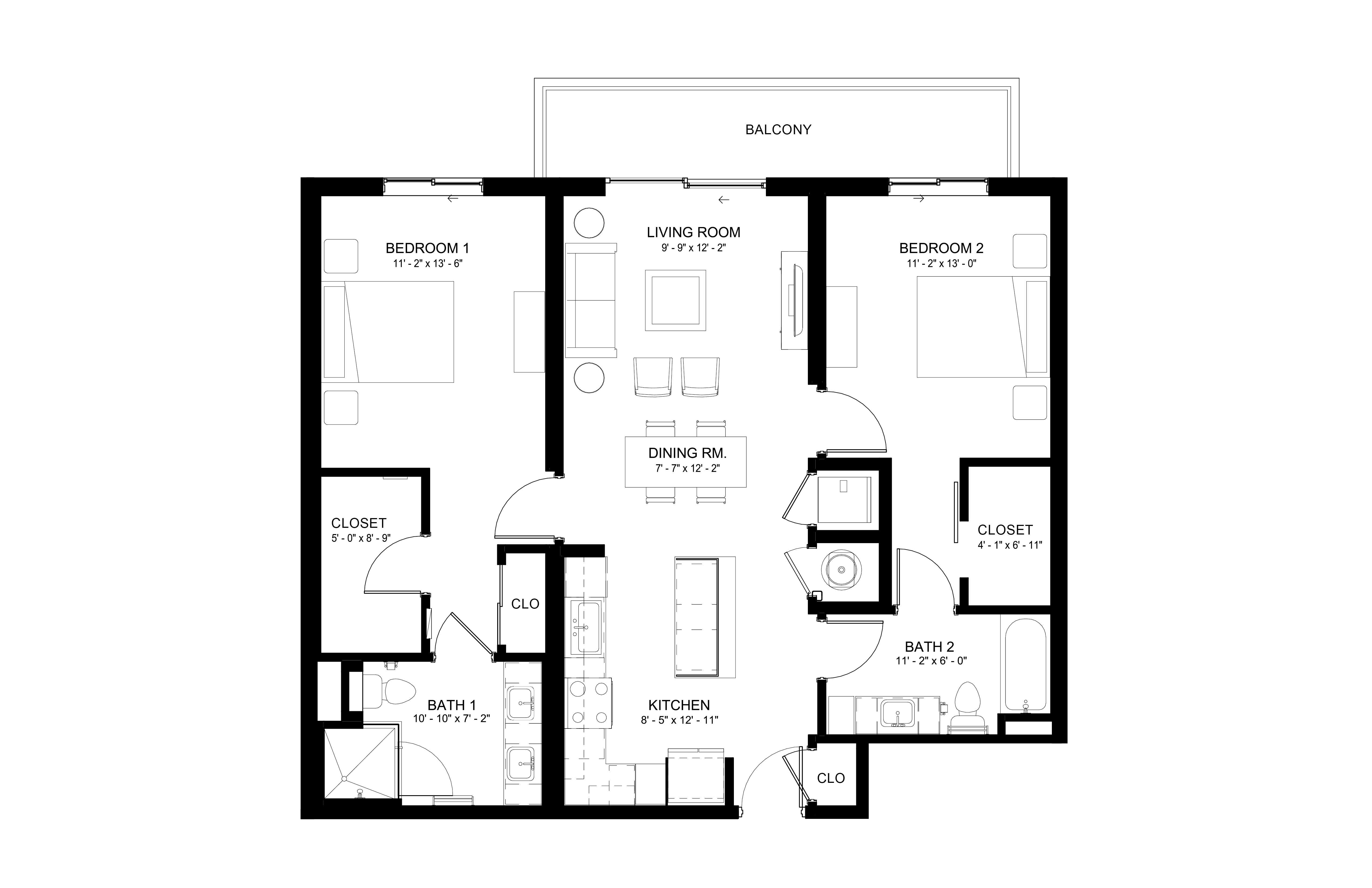 Apartment 713 floorplan