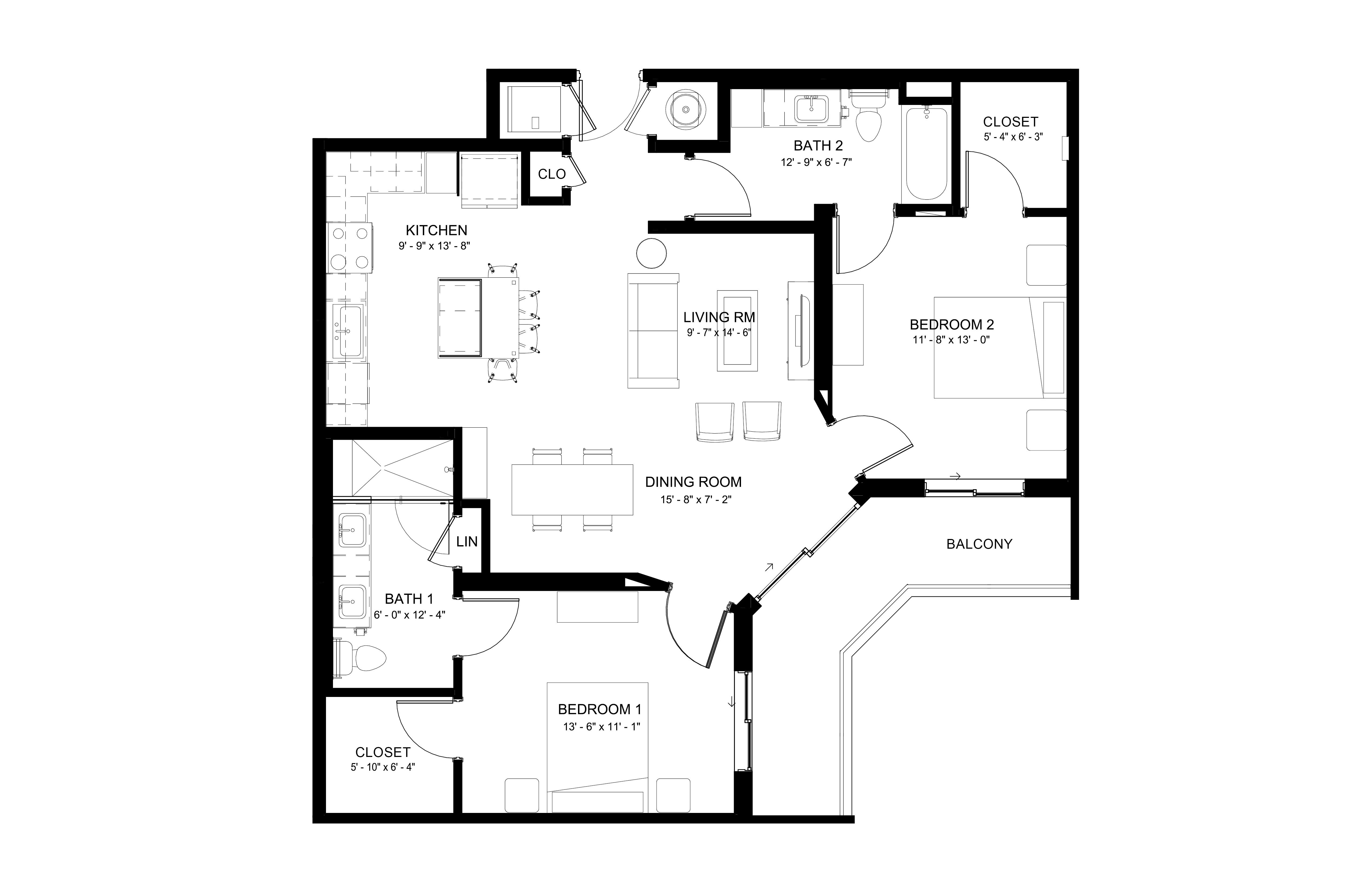 Apartment 728 floorplan