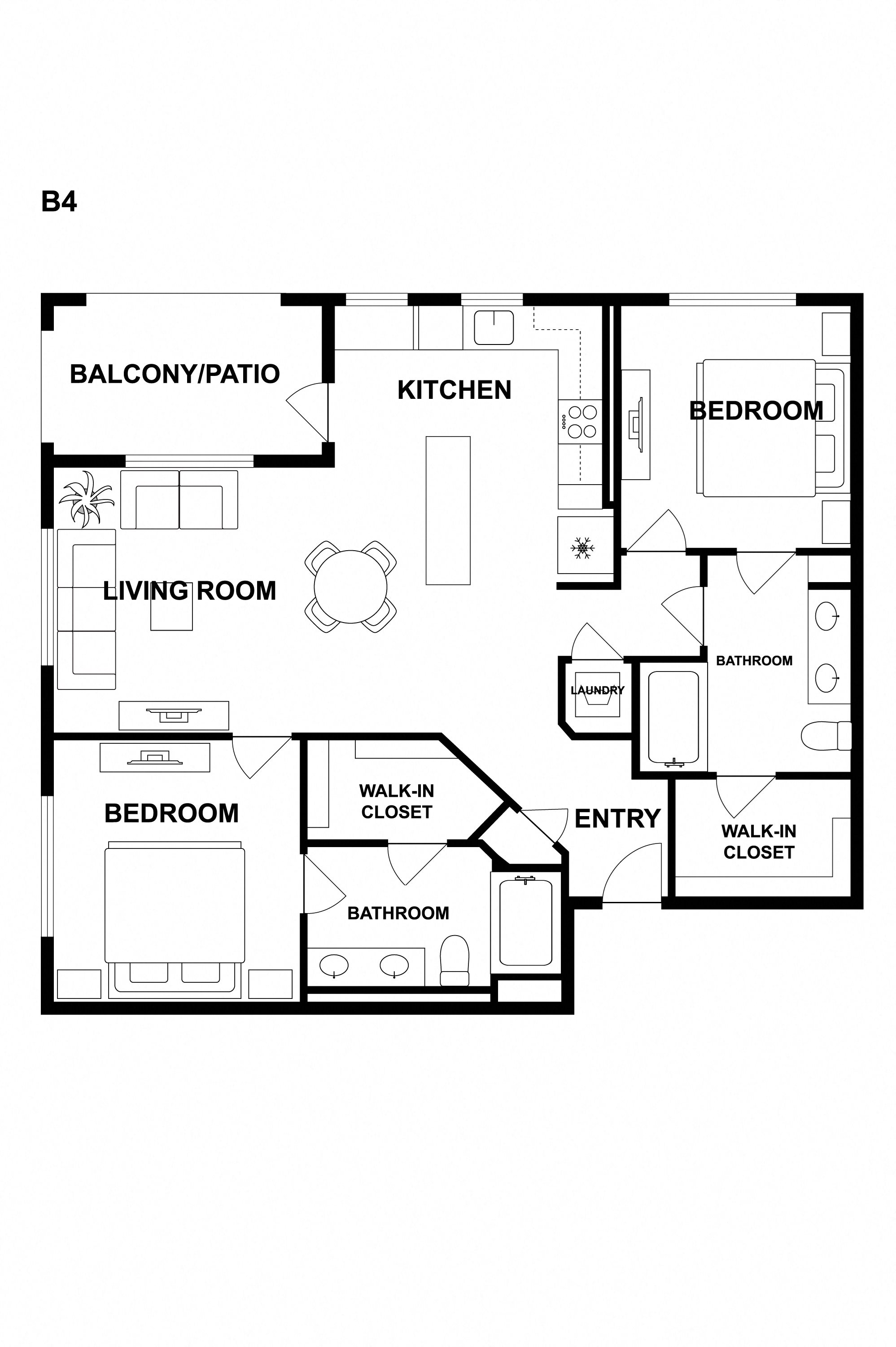 Two bedroom two bathroom