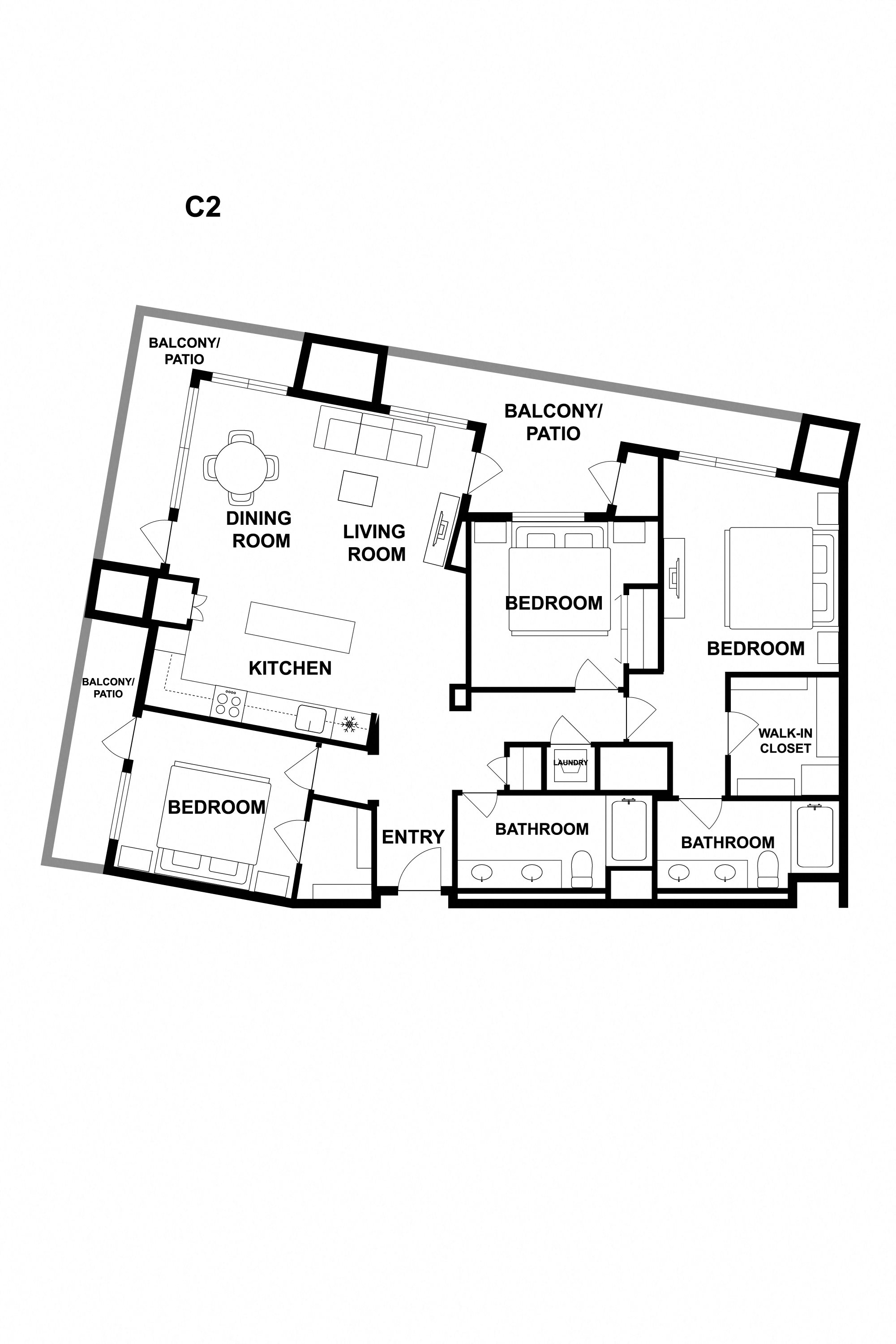 Three Bedroom Two Bathroom