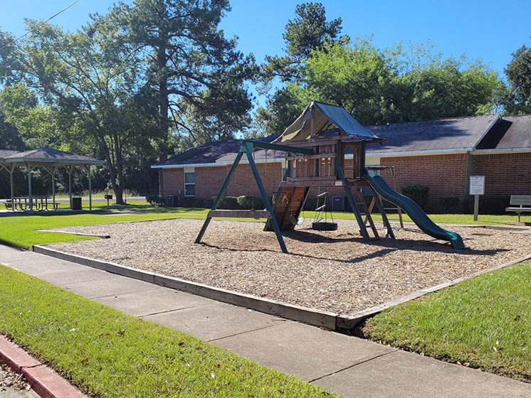 Southwood Apartments playground, Shepherd, TX