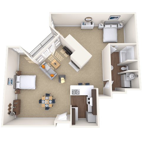 Studio 0x1 1211 SF floor plan